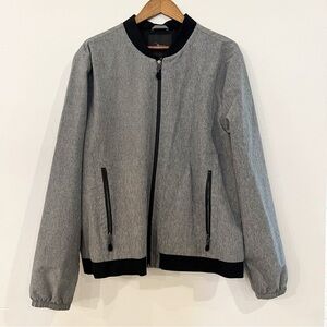 Marc Anthony Mesh Lined Men’s Grey Bomber Windbreaker Full Zip-up Jacket Size XL